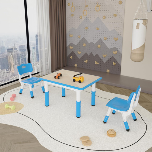 Juego De Mesa De Estudio Para Niños Con 2 Sillas Ajustables