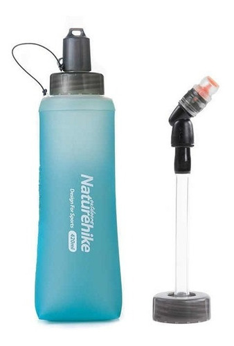 Garrafa esportiva flexível Flask Naturehike de 420 ml - cor azul Naka