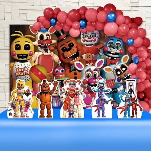 Painel Festa Redondo Five Nights At Freddy's 3D Sublimado 1