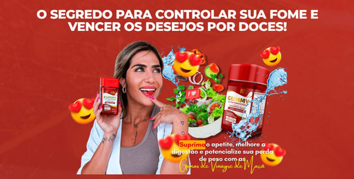 5 Gummy Ultra Em Goma + 5 Shot Vinagre De Maçã + Detox Green