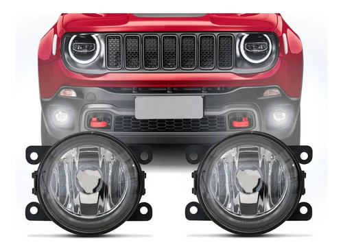 Par Farol Milha Auxiliar Jeep Renegade 2016 Até 2022