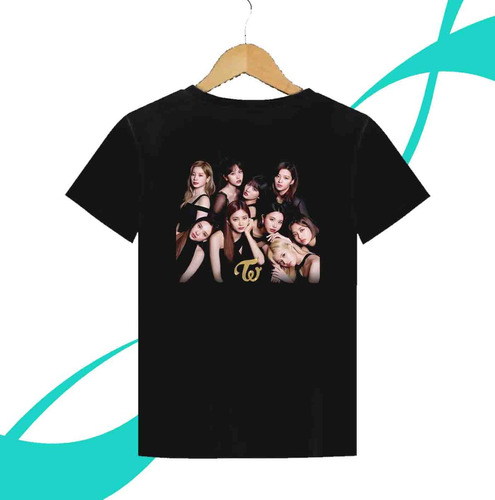 Kpop Twice Playera Unisex Negra Ready To Be Hare Hare