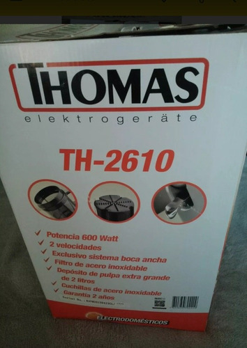 Nuevo En Caja Extractor De Jugos Thomas Nuevo Th2610