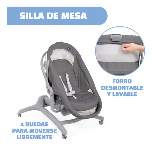 Moises Con Pedestal Baby Hug 4 En 1 Dark Grey