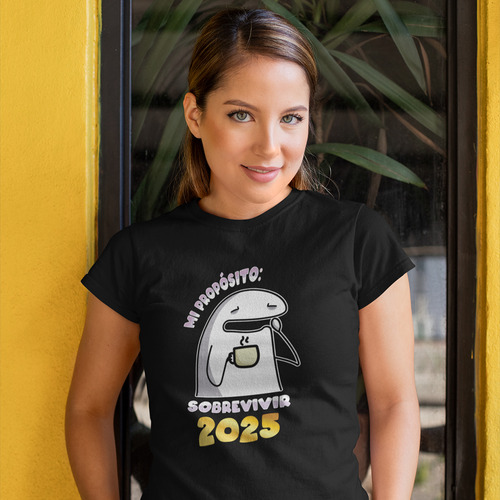 Playera Para Dama Estampado Propósitos Sobrevivir 2025 1 Pza