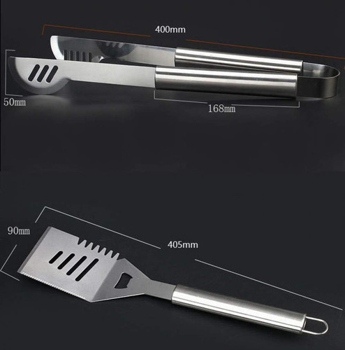 Set Parrillero Asado Barbacoa 18 Pcs En Maleta Kit Parrilla