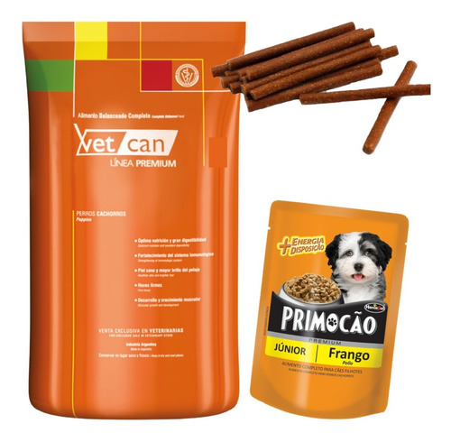 Alimento Vetcan Premium Cachorros 15 Kg Con Snack