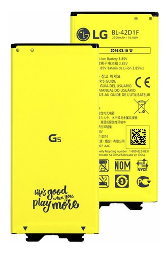 Bateria Pila LG G5 G 5 Bl 42d1f H850 H840 H820