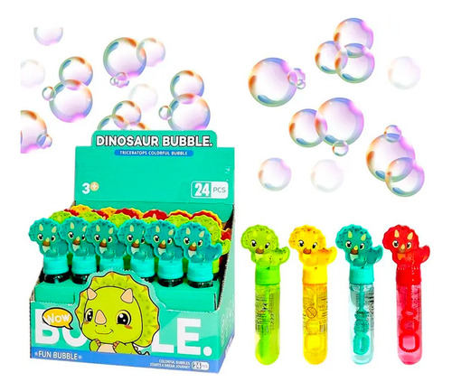 Burbujas Burbujeros Dinosaurio Para Niños 100 Ml 24 Piezas Color Mixto Al Azar