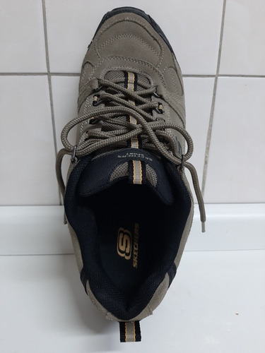 Tênis Skechers Sport Trilha Camurça Verde Oliva 44 Pouco Uso