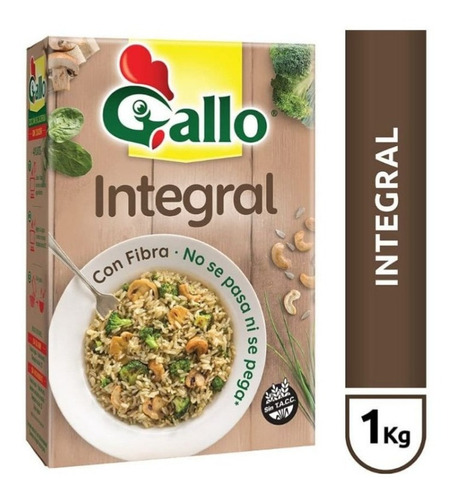 Arroz Integral Gallo Con Fibra 1 Kg