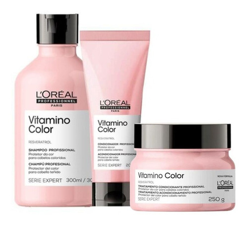 L'oréal Vitamino Color Shampoo + Condicionador + Másc. 250g