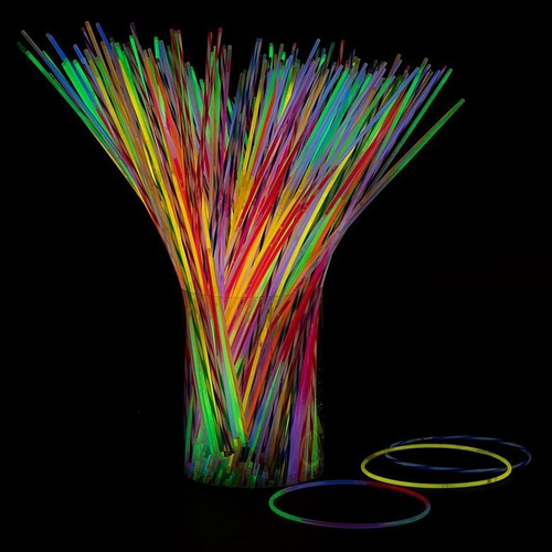 Imagen 6 de 8 de 100 Piezas Collares De Neón Glow Fiesta Neón Dj Batucada