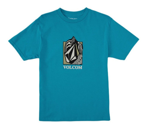 Remera Volcom Crostic De Niños Azul