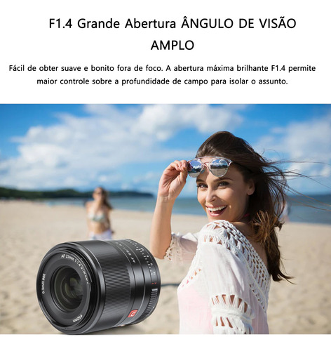Lente Viltrox 23mm F1.4 Com Foco Automático Aps-c Para Sony