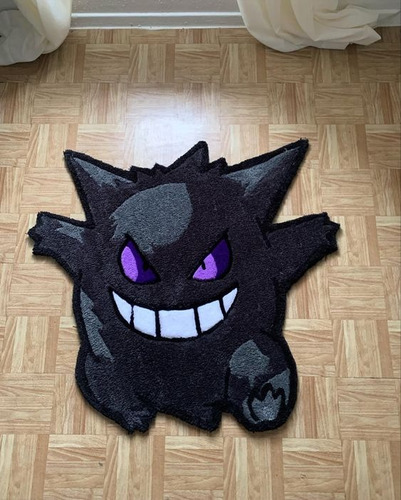 Alfombra Tapete De Gengar Negro Pokemon