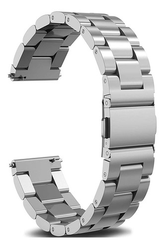 Pulseira Aço Compatível Xiaomi Watch S3 / Haylou Watch S8 Cor Prata