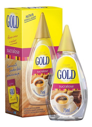 Adoçante Gold Líquido 75ml Adoçante Sucralose Diet