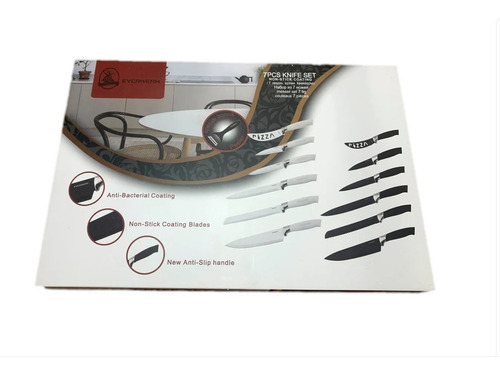 Imagen 4 de 6 de Set Cuchillos 7 Pcs Juegos Cuchillos Cuchillo Asado Cocina