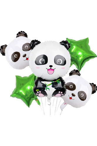 Globo Oso Panda, Decoración Metálizado Fiesta+ Número Cumple