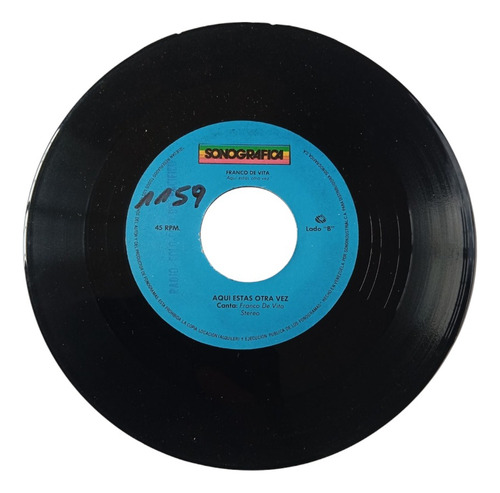 Vinilo Single De Franco De Vita -aqui Esta Otr( C117 (Usado)