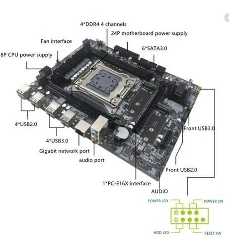 Placa Madre X99z V102 lga 2011 Ultima Tecnologia no Da Video