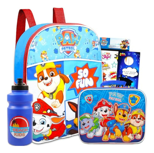 Paw Patrol Mini Mochila Con Lonchera Para Niños,