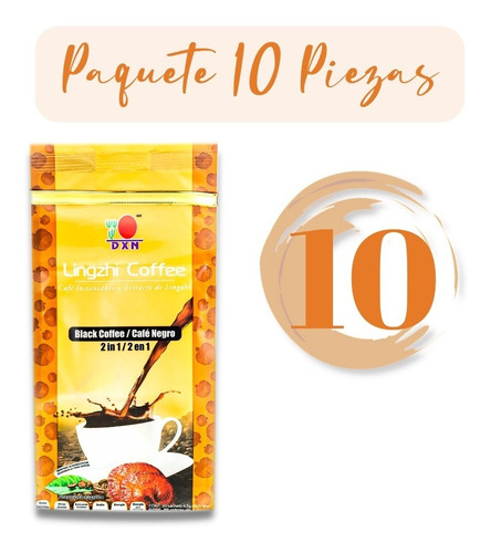 X10 Café Negro Ligzhi Coffee 2 En 1 Dxn C/ganoderma