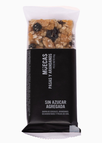 Muecas Caja X16 Barritas Cereal Pasas Y Arandanos Sin Azucar