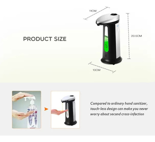 Dispensador Automático Sem Sabão Para Banheiro E Cozinha