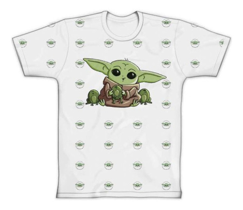 Camiseta Manga Curta Star Wars Baby Yoda Piticas Original