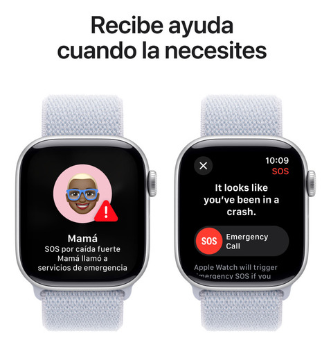Apple Watch S10 Gps Cell 42mm Aluminio Con Correa Plata Plata Correa Loop Deportiva Azul Nube Color Plata