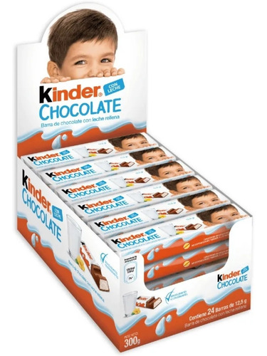 Kinder Barrita Choco X 24 X 12,5gs Naranjaylimon Floresta