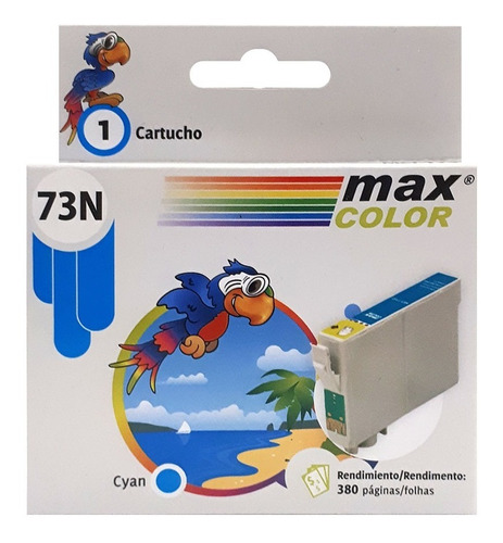 Cartucho Maxcolor Cyan Compatible Epson Stylus T20 T073220