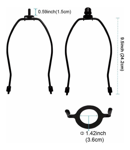 Soporte Arpa Para Lampara 10 Base Luz E26 Uno Adaptador