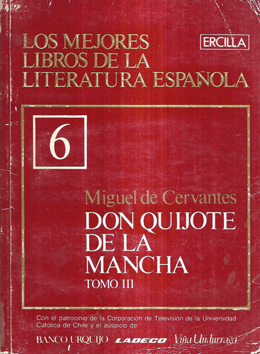 Don Quijote De La Mancha Tomo I I I / Miguel De Cervantes