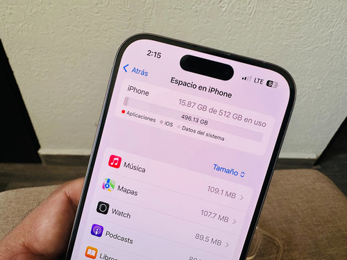 Apple iPhone 15 Pro 512gb Esim Bateria 100% Libre Telcel Movi Att Garantia Mayo 2025 (Usado)