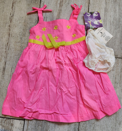 Vestido Bebes 24-36 Meses Corte Princesa Bordado - Usa 