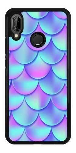 Funda Case Para Huawei Escamas Sirenita Moradas