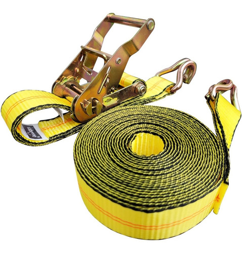 Cinta Amarre T/ Crique 38mm X 6mt Linga Malacate Traca Traka Color Amarillo
