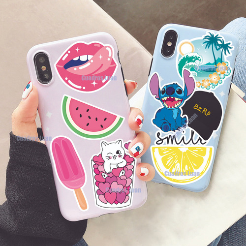 Pack Stickers Calcos Vinilos Hongos Colores - Termo Notebook