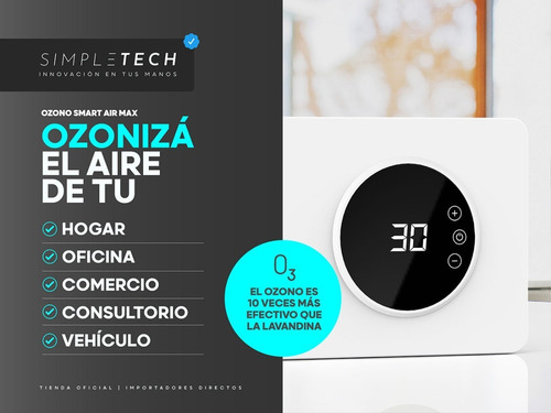 Imagen 3 de 8 de Ozonizador + Purificador Aire 400mg/h Ambientes 150m2