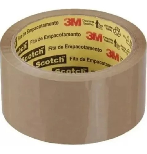 Fita Adesiva Pacote Mudança Kit 3m Marrom 45x45 Qualidade