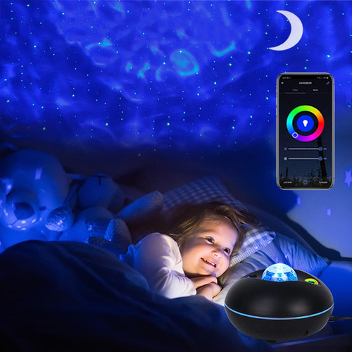 Galaxy Proyector Luz Nocturna App Control Led Negro