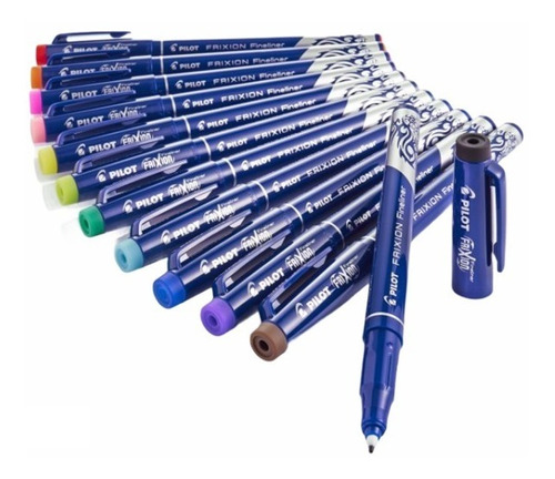 Set De Lapices Pilot Frixion Fineliner X 12 Unidades