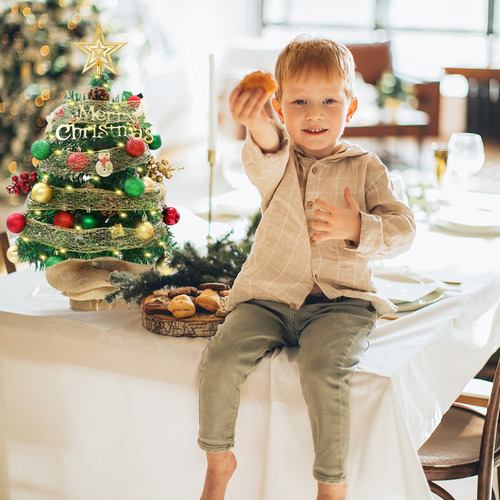 Árbol De Navidad De Mesa Para Escritorio, 1.5 Pies, Estrella