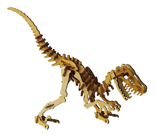 Imagen 1 de 6 de Rompecabezas 3d Dinosaurio Velociraptor Para Armar