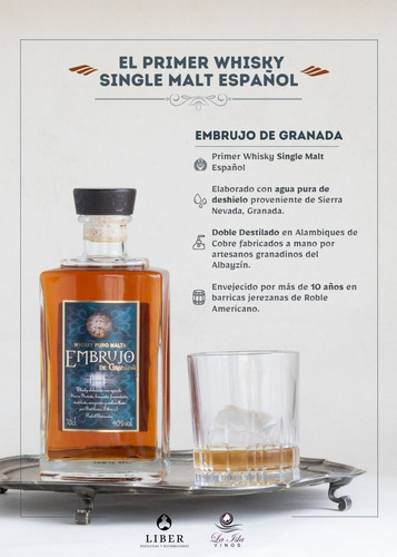 Imagen 2 de 10 de Whisky Embrujo De Granada 700ml - Importado Español