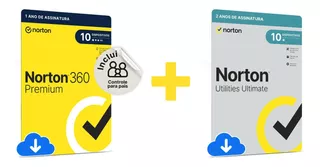 Norton Antivírus Premium 10 Disp 12m+utilities 10 Disp 24m
