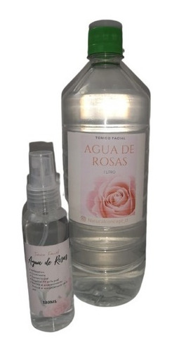 Pack Agua De Rosas 1 Litro + Regalo Dosificador Con 120 Ml  